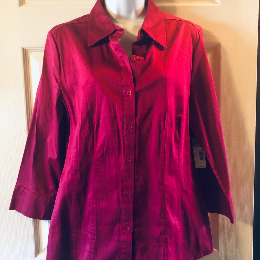 Covington Cranberry Dress Blouse